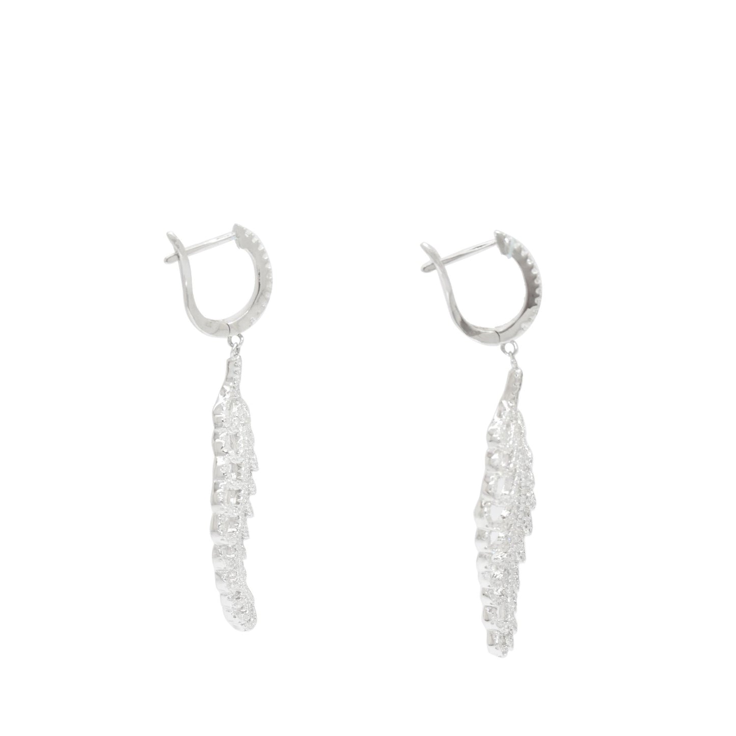 Sparkling Leaf Dangle Earrings