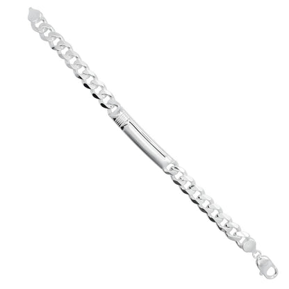 Barred Satinato ID Bracelet 8 mm