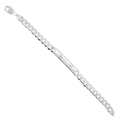 Satinato ID Bracelet 8 mm Buckle Plaque