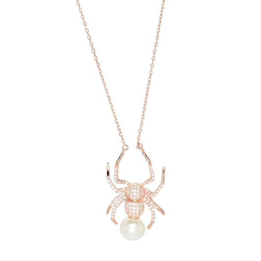 Spider Necklace with Pearl