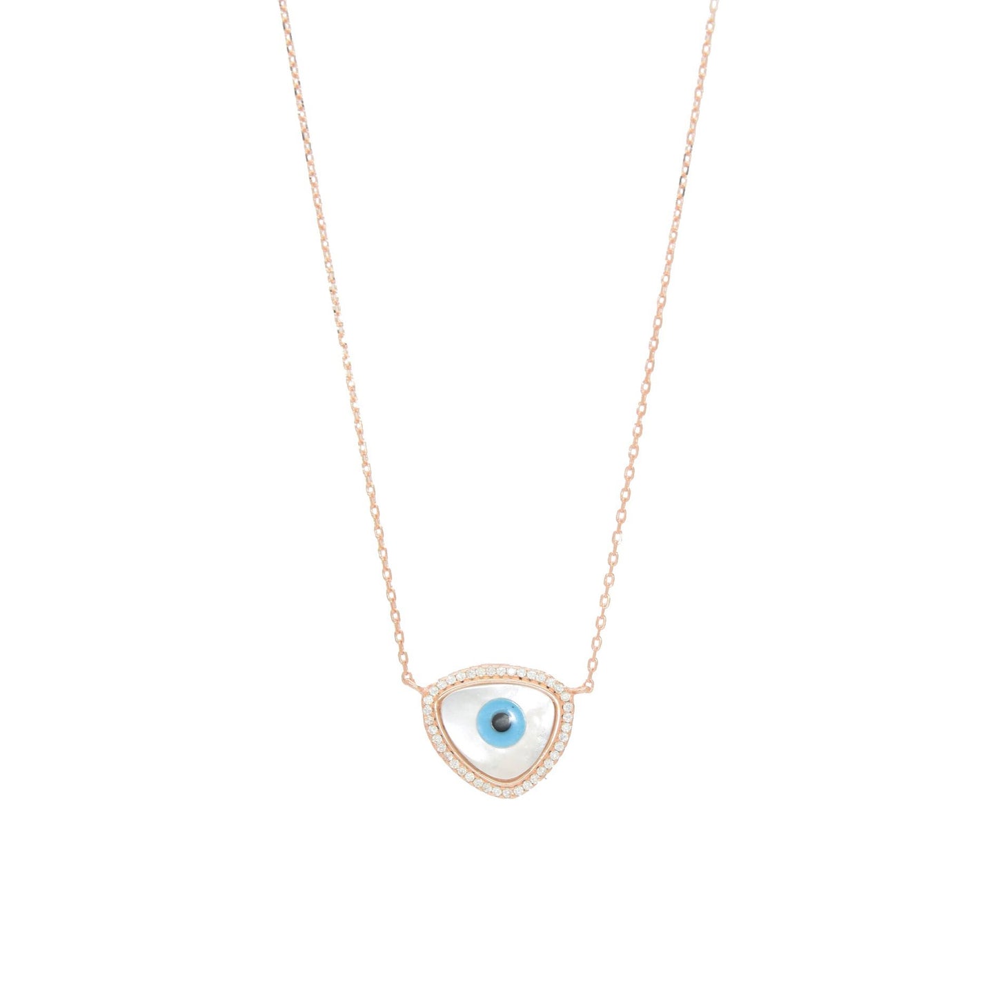 Rose Gold Evil Eye Necklace