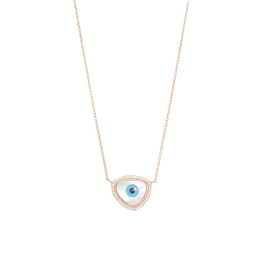 Rose Gold Evil Eye Necklace