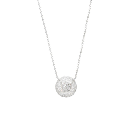 Beautiful Pendant Necklace with Floating Zircon Stone