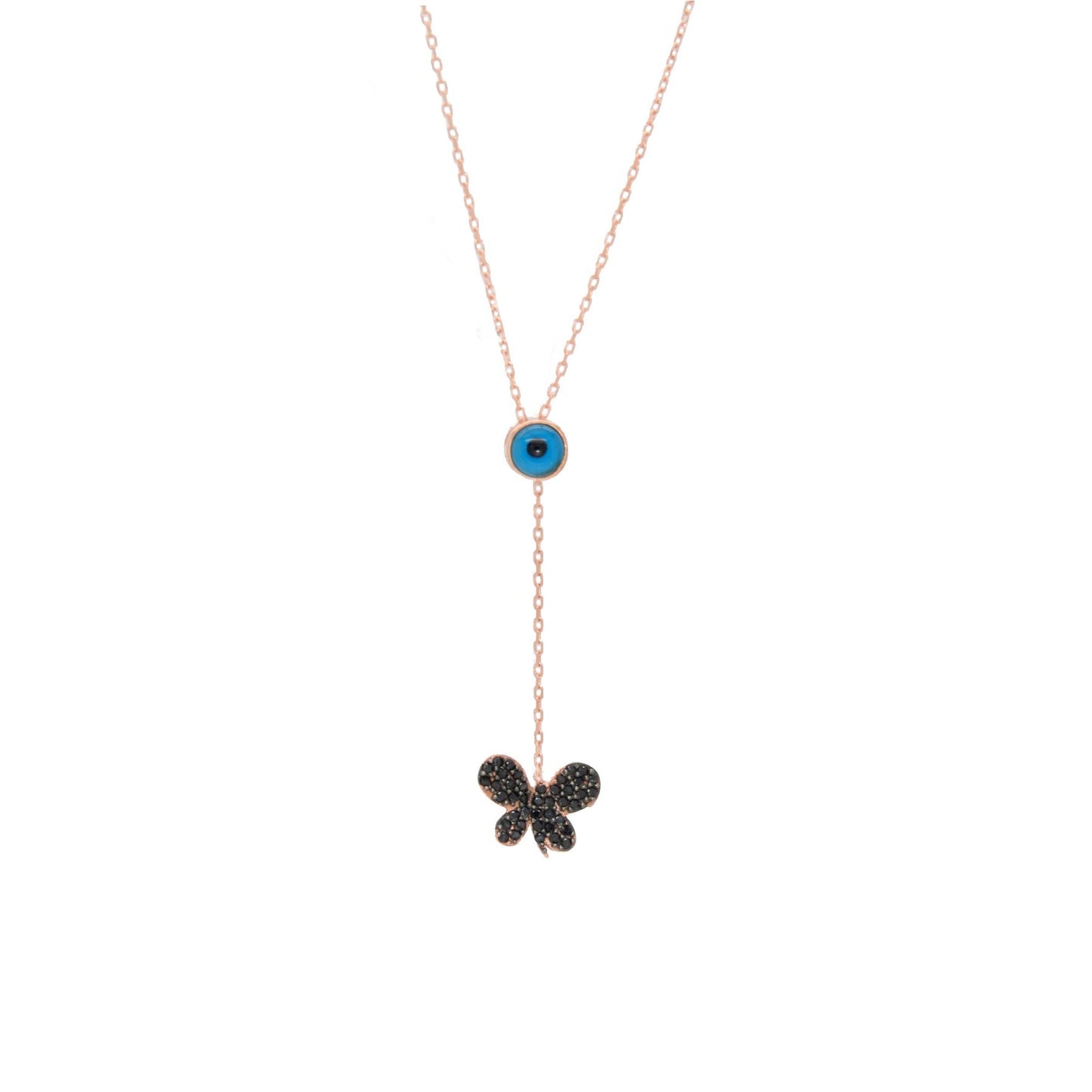 Evil Eye Butterfly Necklace