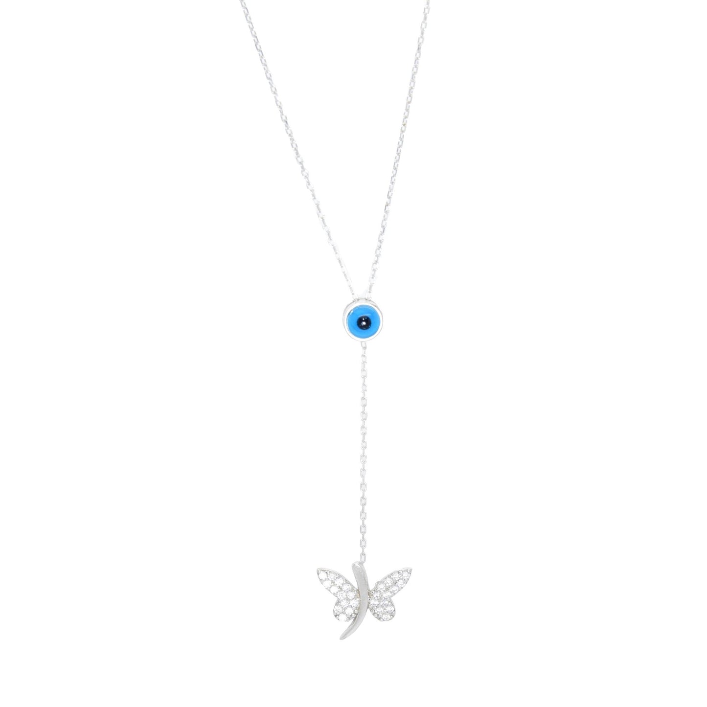 Evil Eye Dragonfly Necklace