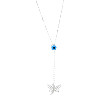 Evil Eye Dragonfly Necklace