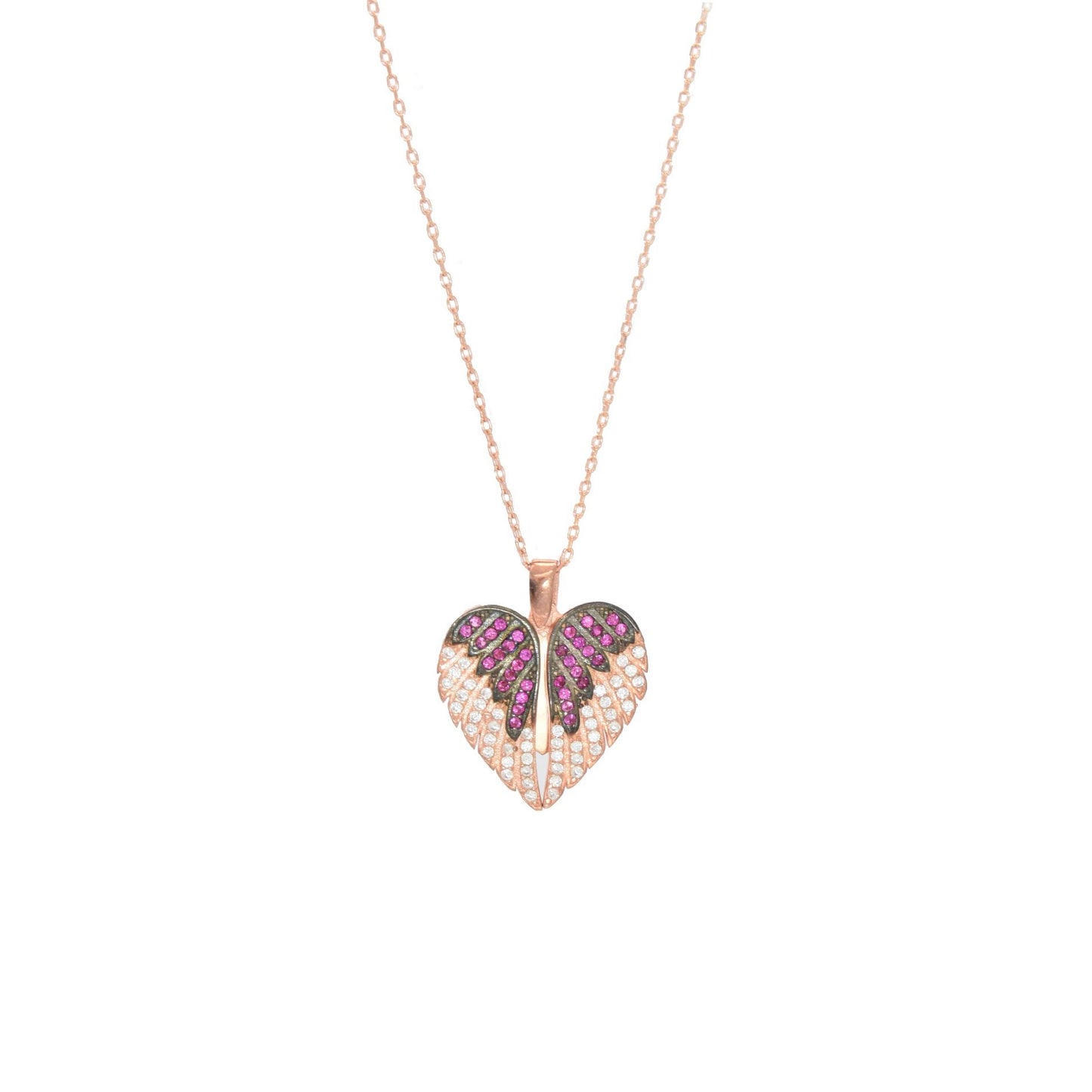 Angel Wing Heart Necklace