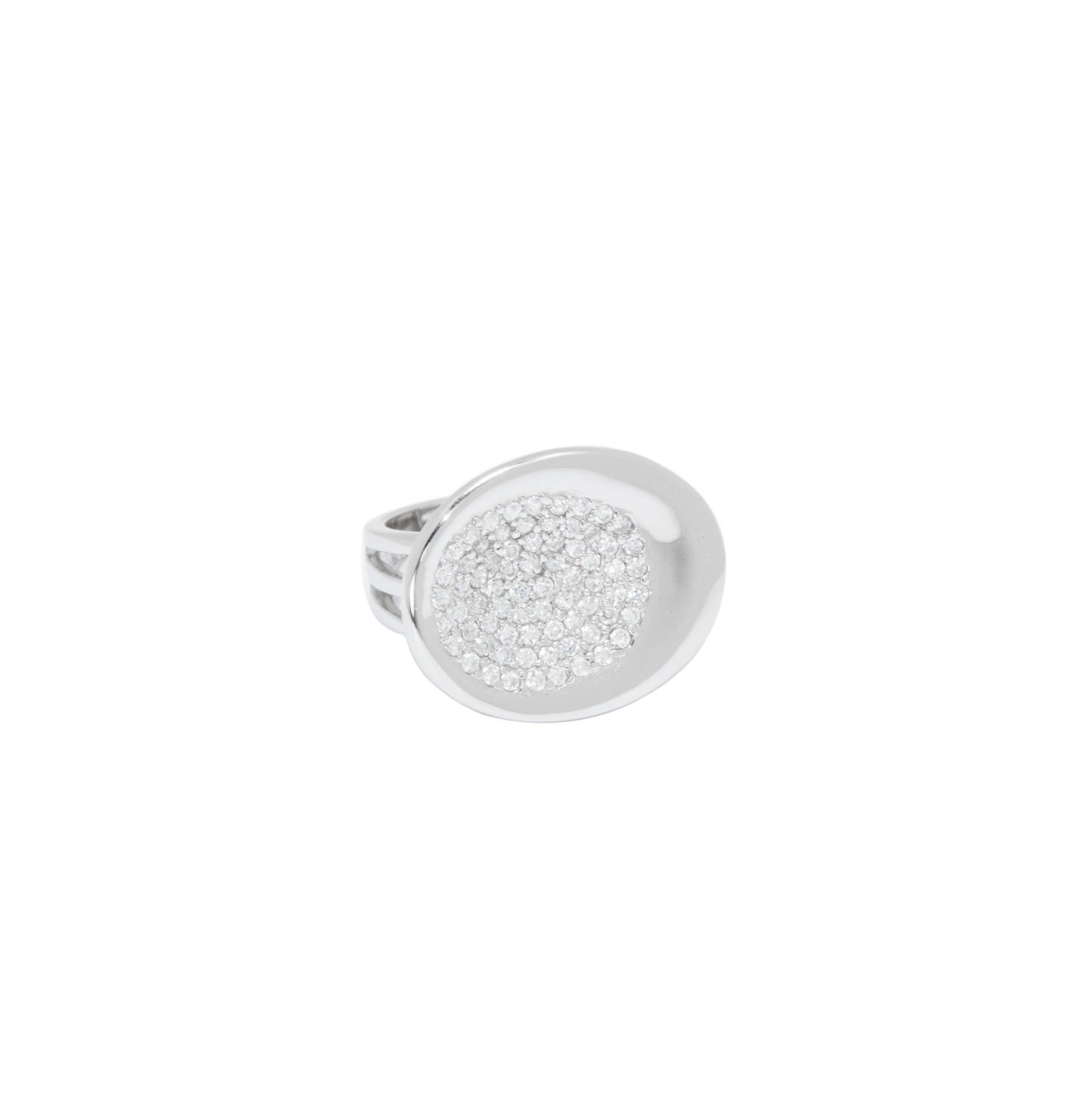 Pave White Stone Ring