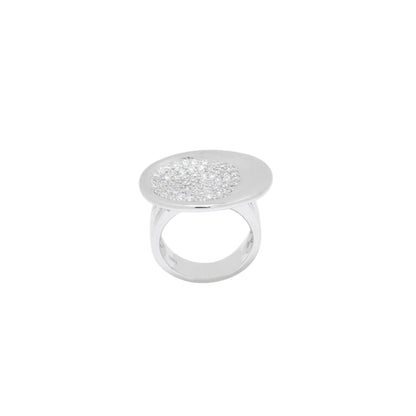 Pave White Stone Ring