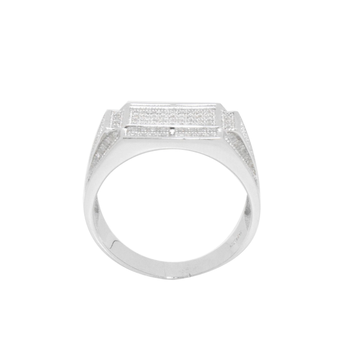 Wide Trap Zircon Ring