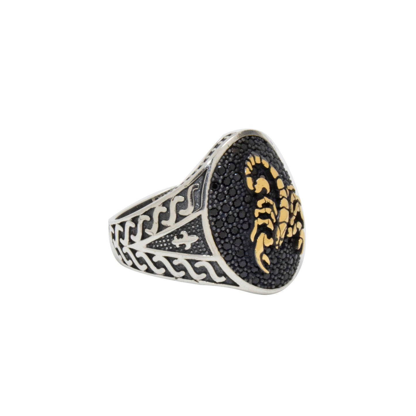 Oxidized Scorpion Ring