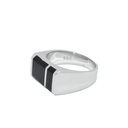 Onyx Rectangle Signet Ring