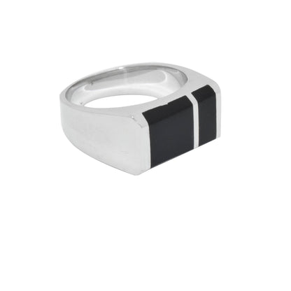 Onyx Rectangle Signet Ring