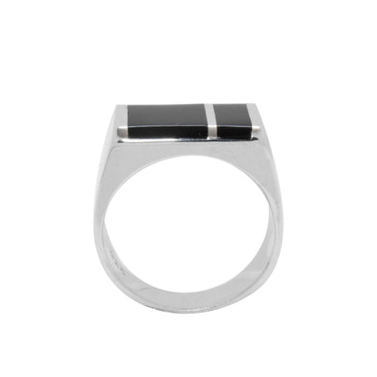 Onyx Rectangle Signet Ring