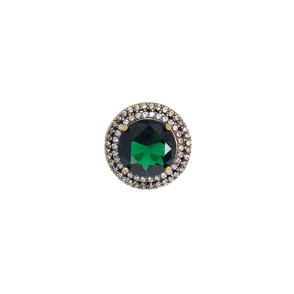 Emerald Green Oxidized Ring