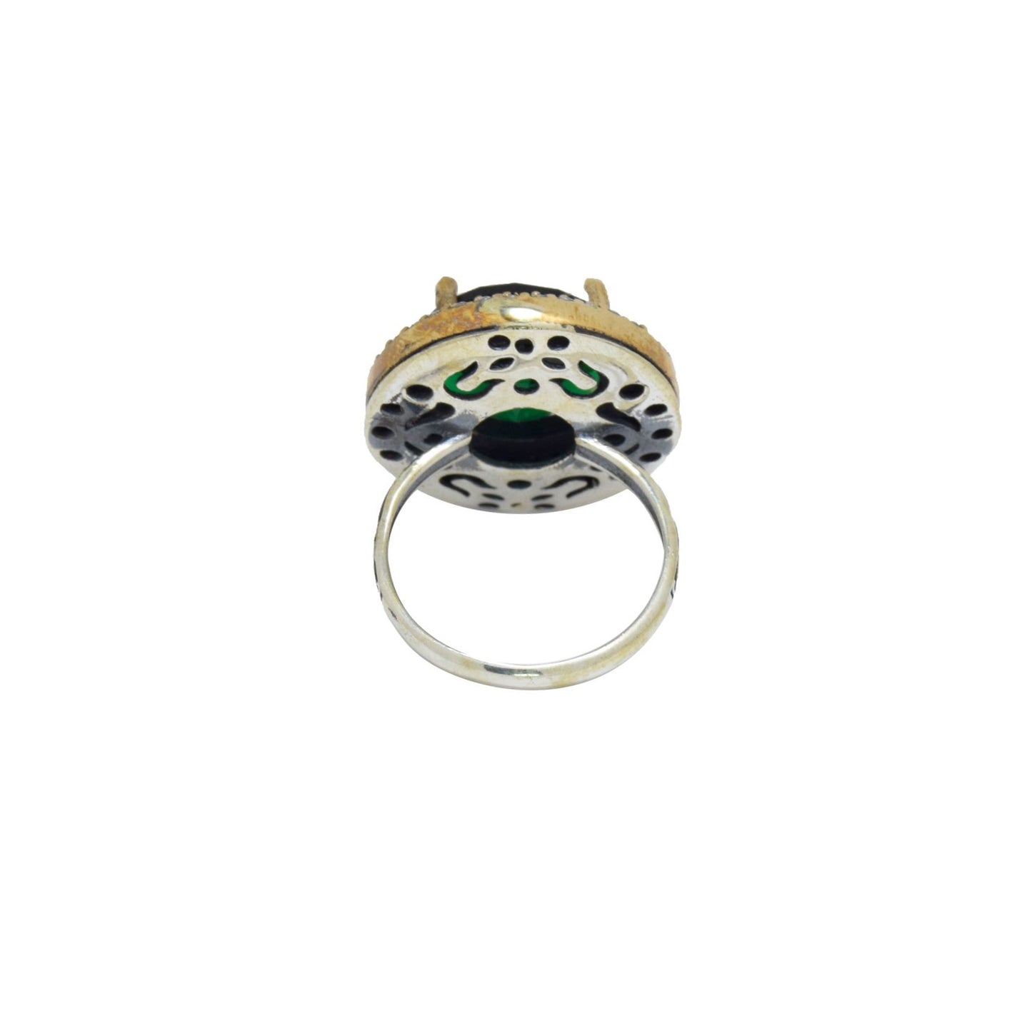 Emerald Green Oxidized Ring