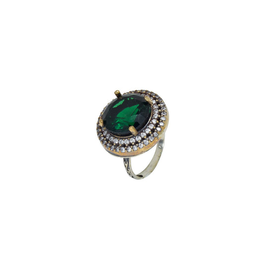 Emerald Green Oxidized Ring