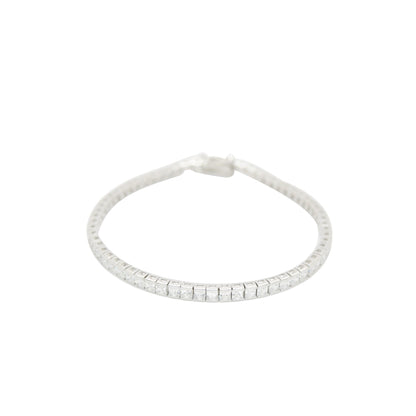 Classic Square Tennis Necklace and Bracelet Set