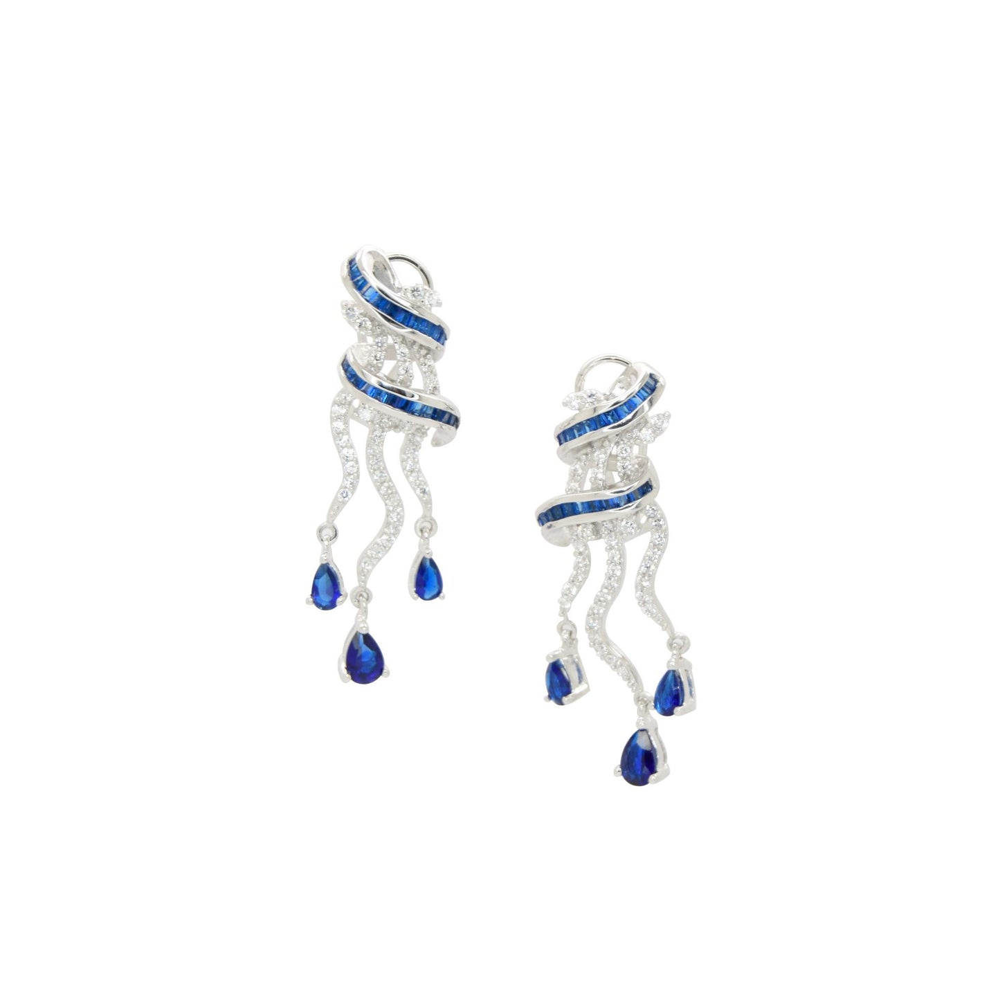 Sapphire Elegance Necklace and Earring Set