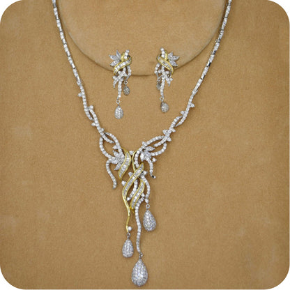 Exquisite Drop Necklace and Earring Set