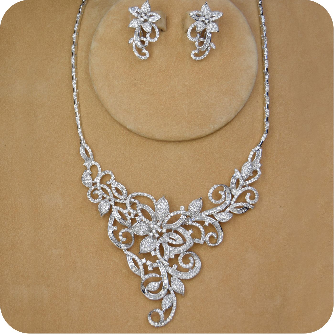 Floral Radiance Necklace and Earring Set