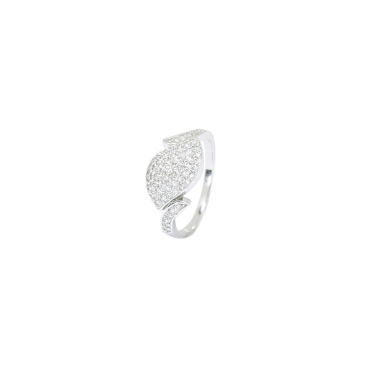 Sparkling Leaf Ring