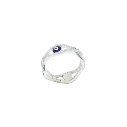 Sparkling Evil-Eye Ring