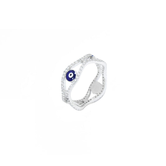 Sparkling Evil-Eye Ring