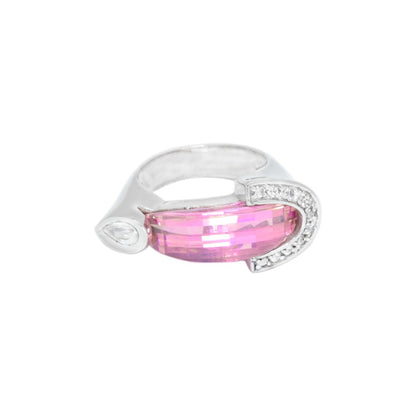 Sparkling Pink Topaz Ring