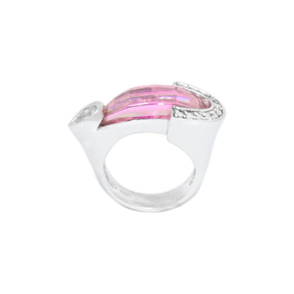 Sparkling Pink Topaz Ring