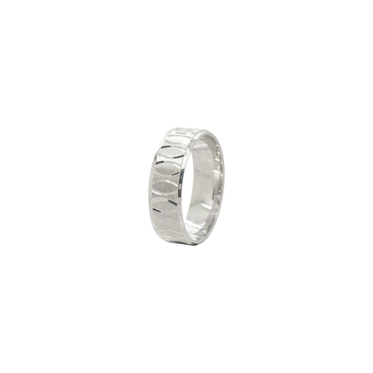 Textured Silver Duo Ring Set