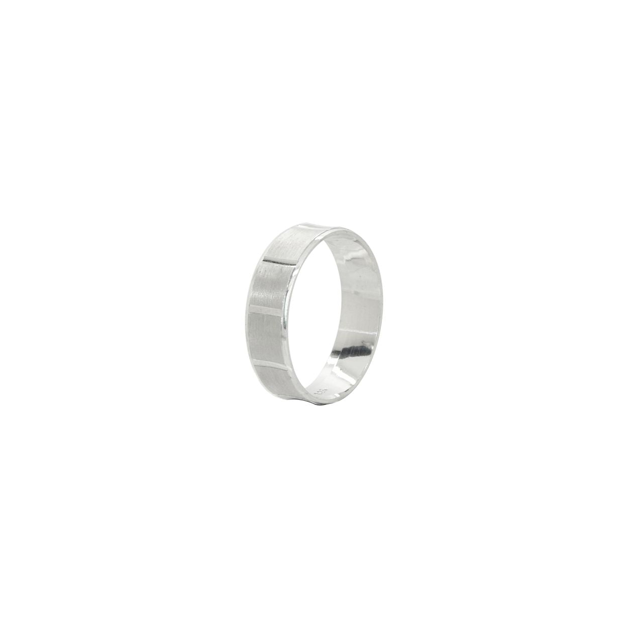 Buy Sleek 925 Silver Bands with Block Pattern – Silver City Jewellery