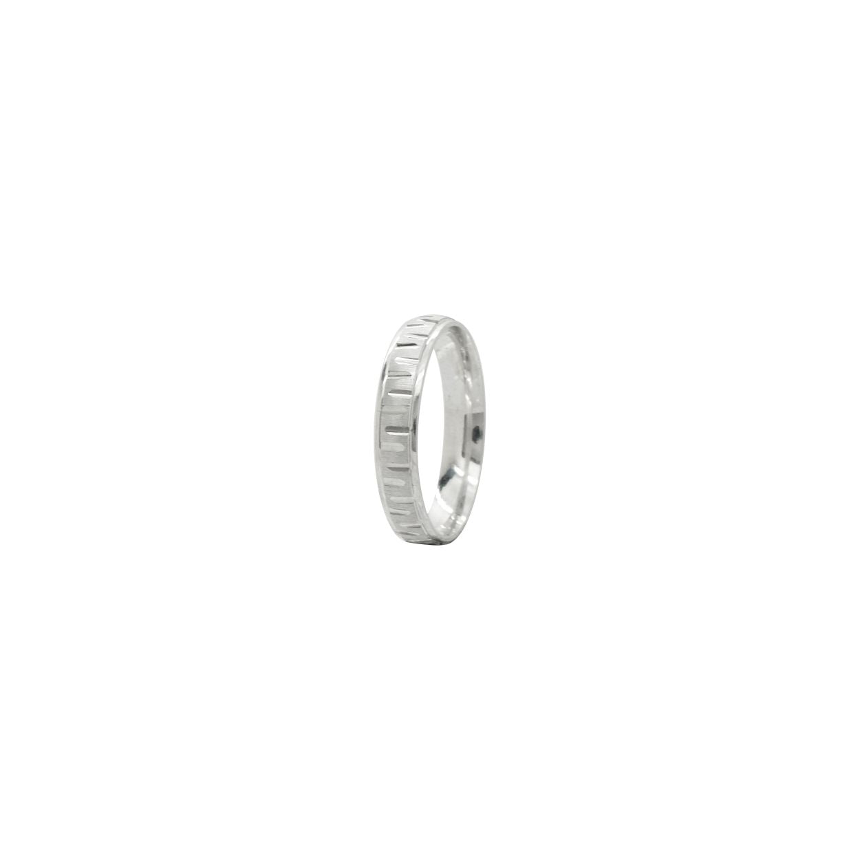 Modern Edge Silver Ring