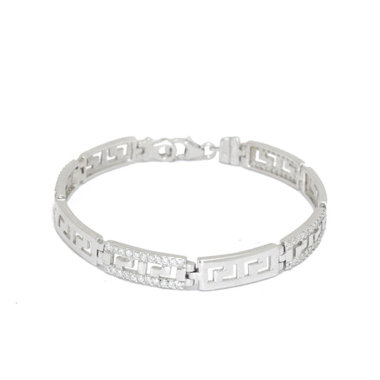 Frame Pattern Tennis Bracelet
